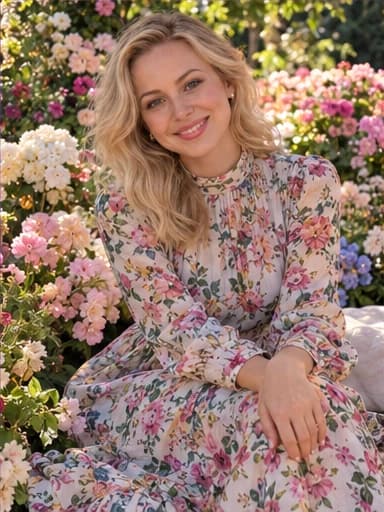Garden celebration birthday portrait