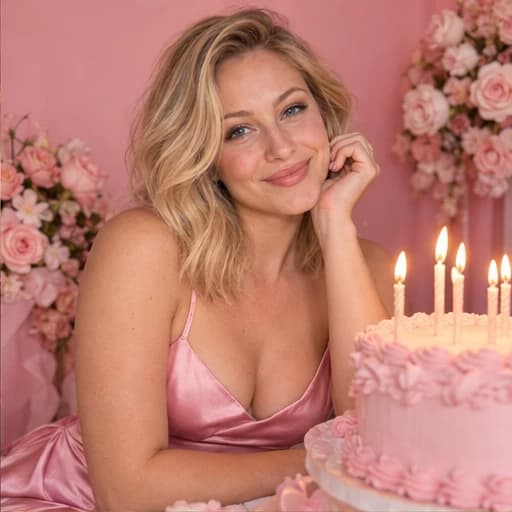 Pink party birthday portrait
