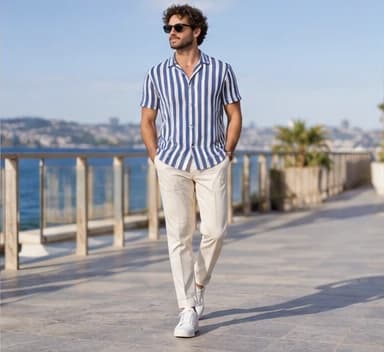 The striped shirt