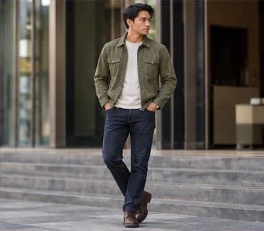 Olive outerwear