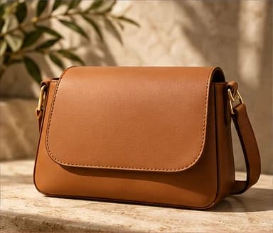 Tan leather bag