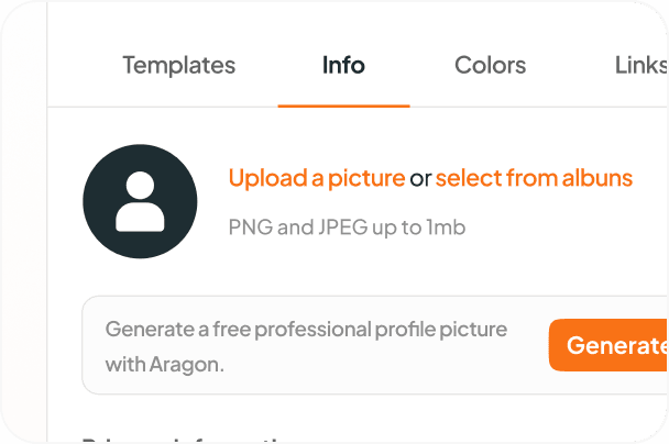 Enter Your Details and Photo