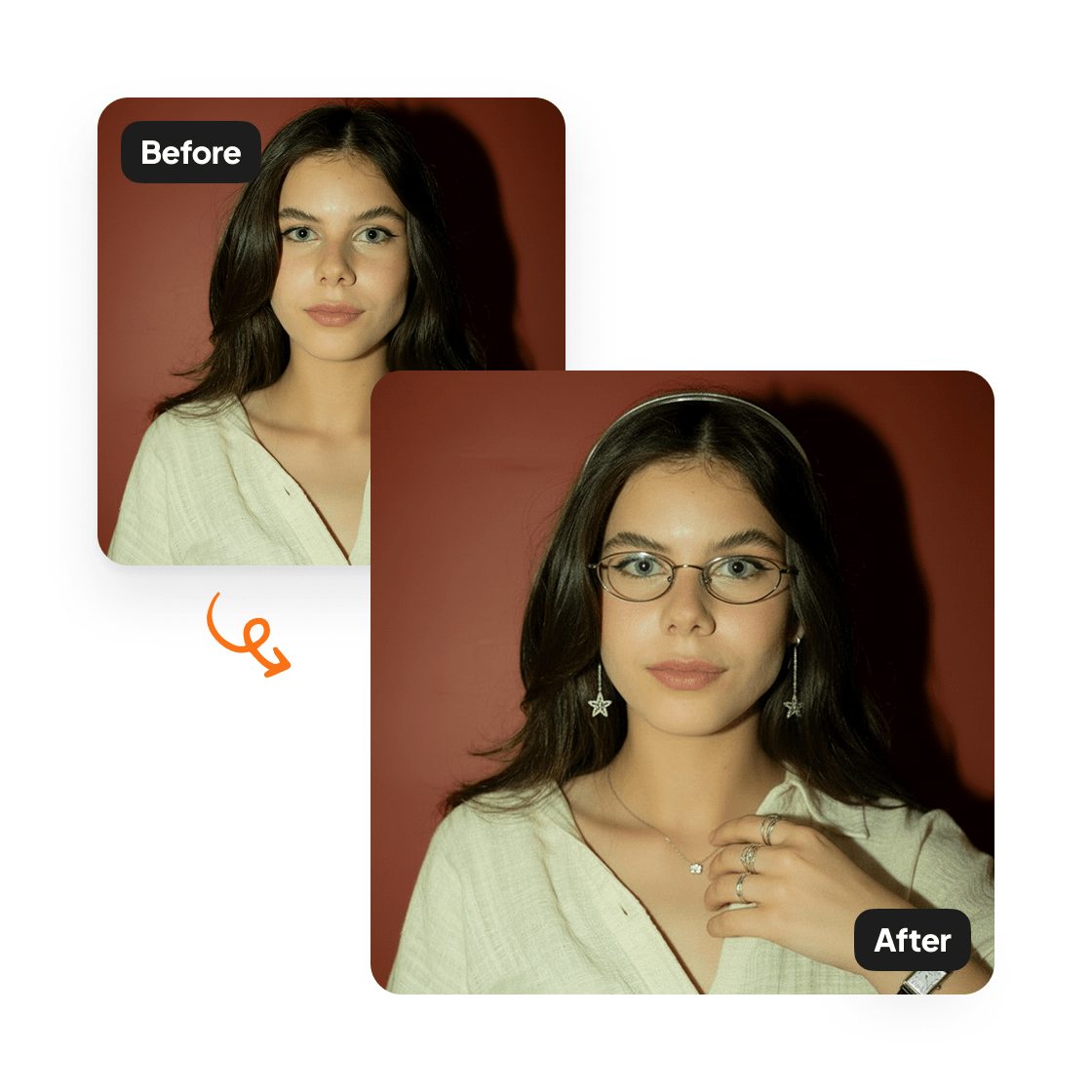 A sample result from the Accessory Generator, previewing a created look.