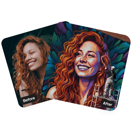 A second sample result from the AI Mural Generator, showing another edit.