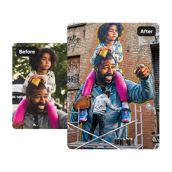 A third sample result from the AI Mural Generator, previewing one more edit.