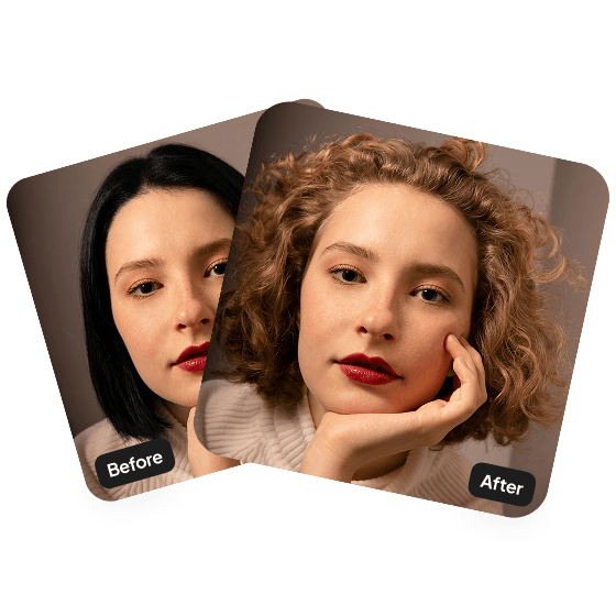 A third sample result from the Hair Style Editor, previewing one more edit.