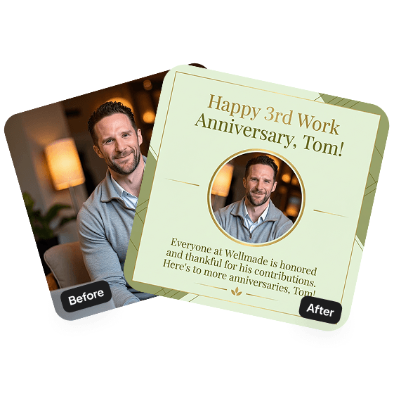 A second sample result from the Milestone Card Generator, showing another edit.