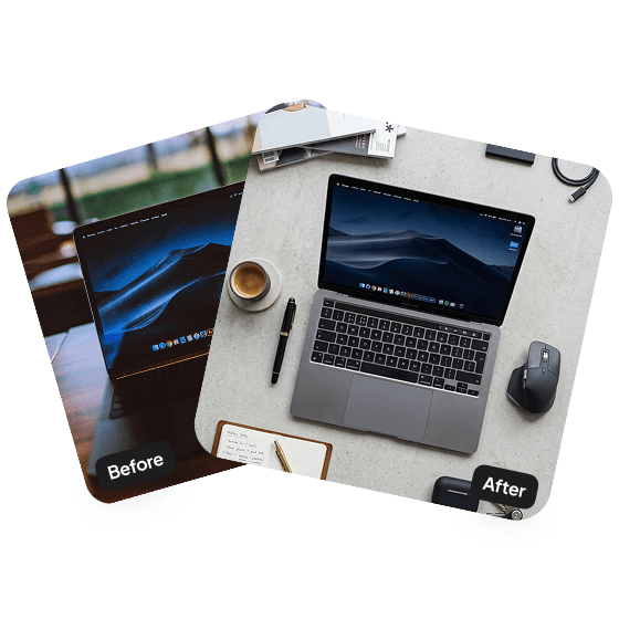 A second sample result from the Product Photo Generator, showing another edit.